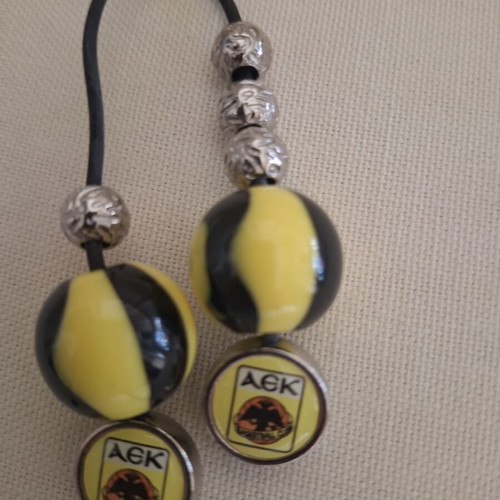 AEK basketball pin and komboloi new, official