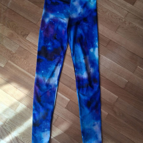 PCP galaxy tights, blue and purple, XS