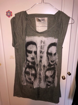 Grey Religion women's blouse used, sleeveless