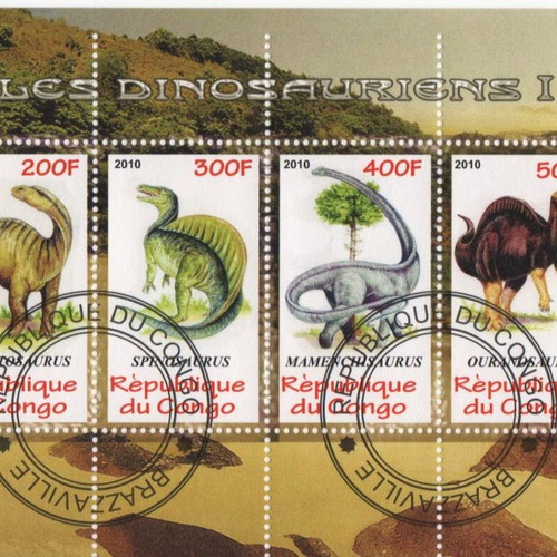 Dinosaurs Prehistoric Animals Minisheet Stamps new condition