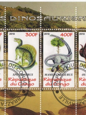 Dinosaurs Prehistoric Animals Minisheet Stamps new condition