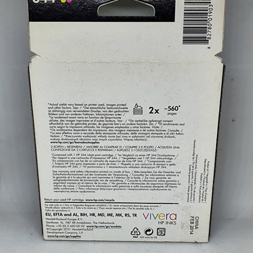 HP 344 Tri-colour Ink Cartridges 2-Pack new, sealed