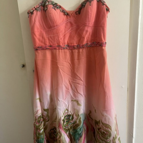 Dress silk and organza couture size M-L like new