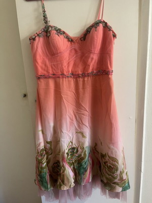 Dress silk and organza couture size M-L like new