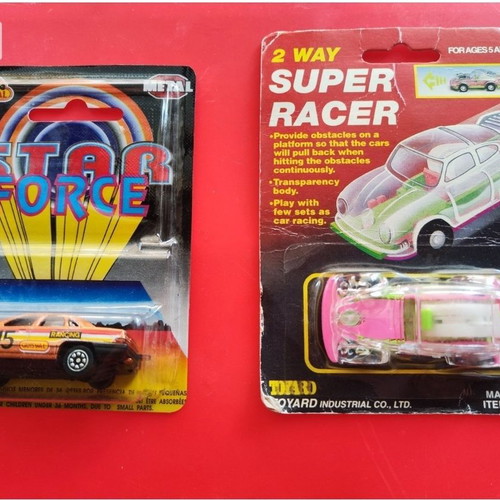 Vintage Die-Cast Toy Cars 2 Pieces – Star Force (Guisval) & 2 Way Super Racer (Toyard)