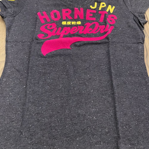 Superdry T-shirt new, blue and pink, size M