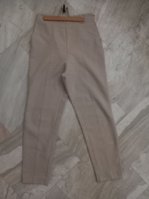 High-waisted pants like new, size L, beige