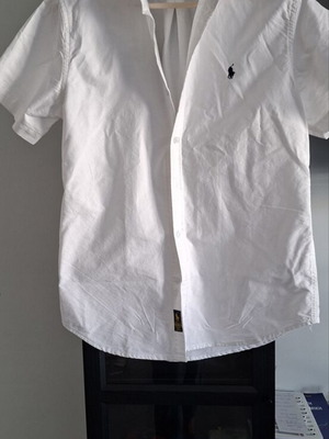 Ralph Lauren short sleeve shirt, white, size L