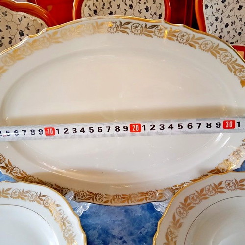 Porcelaine P.F.C. de France porcelain set 15 pieces vintage 1960