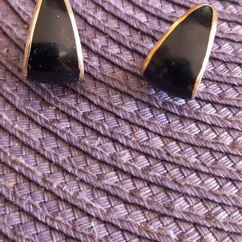 Earrings with smalto