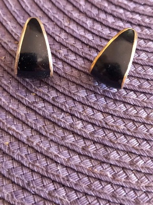 Earrings with smalto