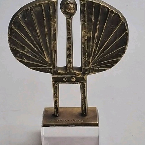 Brass sculpture by I. Moralis Angel like new
