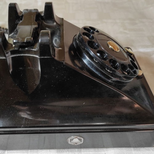 Ericsson PTT telephone used, black bakelite rotary dial