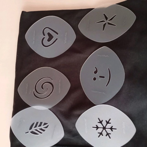 Cappuccino art stencils new for coffee and dessert patterns