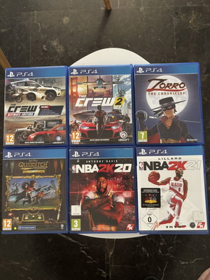 Πακέτο 6 παιχνιδιών PS4 με The Crew, Zorro, Harry Potter Quidditch, NBA 2K20 και 2K21
