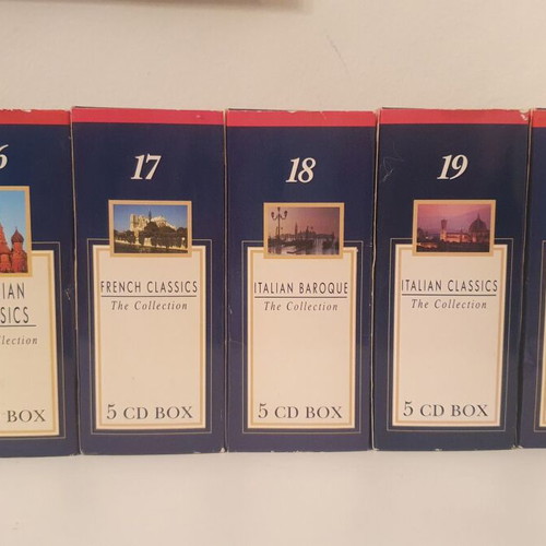 Collectible CD cases like new, 20 boxes x 5 CDs, classical music