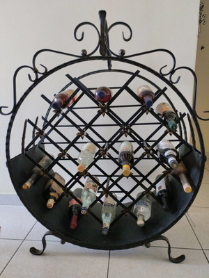 Iron wine rack for 25-30 bottles new