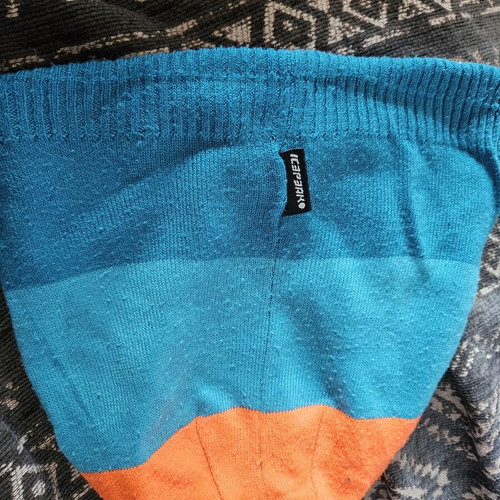 Icepeak Unisex Hat with Fleece Like New, Blue and Orange