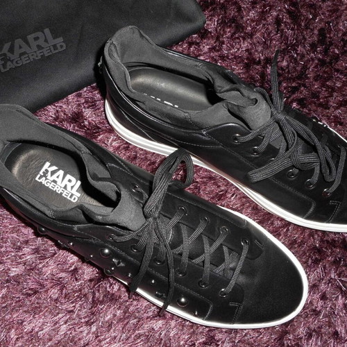 Karl Lagerfeld Kupsole Eclipse Stud Lace Sneakers black new size 46