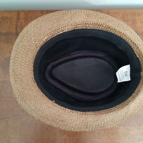 Bacardi straw hat, brown, size 58, unused