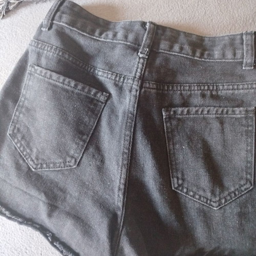 Shein black denim shorts new, size XS