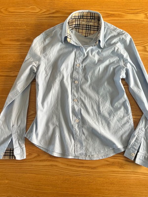 Burberry London women's shirt, vintage baby blue, slim fit