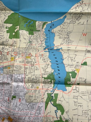 Χάρτης Rochester NY μεταχειρισμένος, νοσταλγικός της δεκαετίας του 80