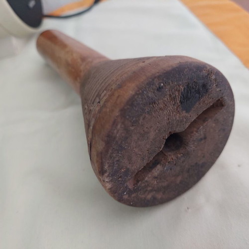 Wooden vintage textile spools used, pack of 3