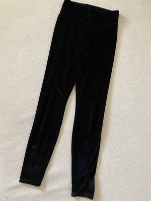 Calzedonia black velvet leggings, size M
