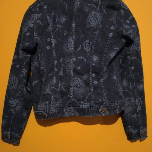 Laura Ashley jean jacket new, size UK 8, blue with floral pattern