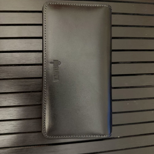 Tarwa long wallet, genuine black leather