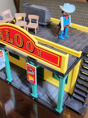 Playmobil 3461 Saloon used vintage collectible western building
