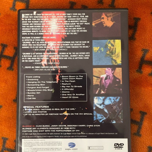 Blondie Live DVD new