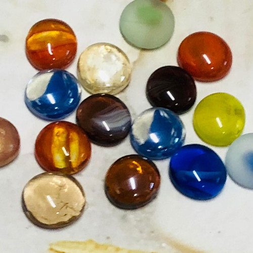 Pack of 15 glass cabochons for jewelry making new