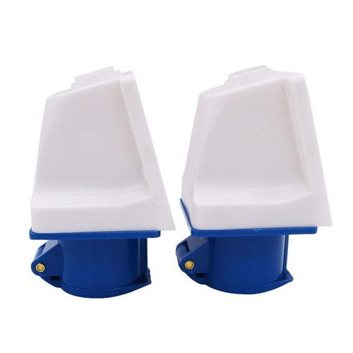 POFET industrial surface mount socket 16 A 220–250 V 3-pin IP44 blue, set of 2
