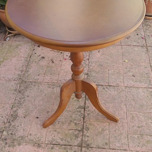 Vintage wooden side table like new, diameter 48cm, height 60cm