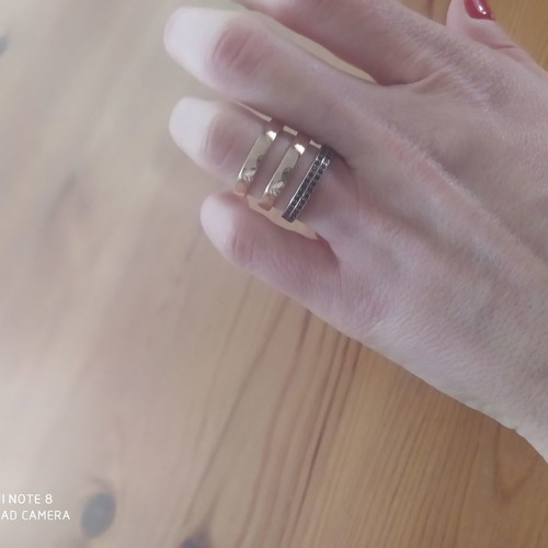 Ring pink gold 925 from gold-plated silver like new Kritsimis Jewellery