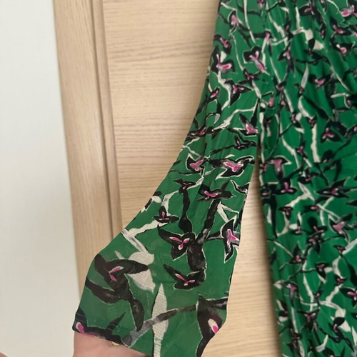 Diane von Furstenberg Charlotte φόρεμα σαν καινούργιο, διπλής όψης δίχτυ, πράσινο και μωβ
