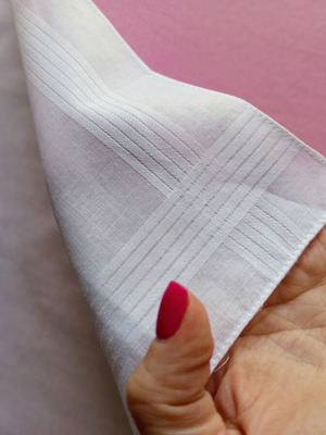 Vintage white cotton handkerchiefs set of 2 like new, 39x39 cm