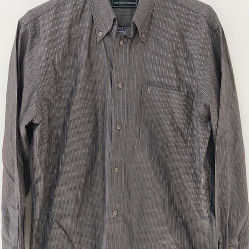 The Bostonians men's dress shirt size L like new, gray and pink