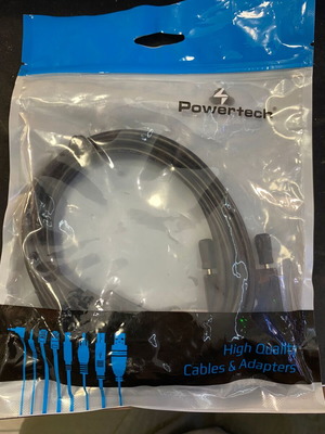 Powertech DisplayPort to DisplayPort cable new, male to male