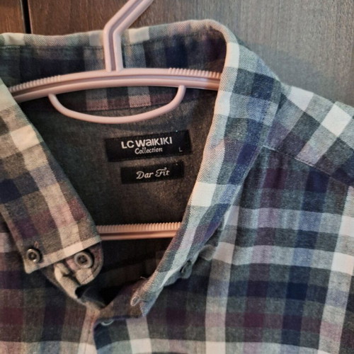Checked shirt large like new, multicolor