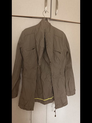 Mango trench coat with zipper and high collar like new, beige, size S