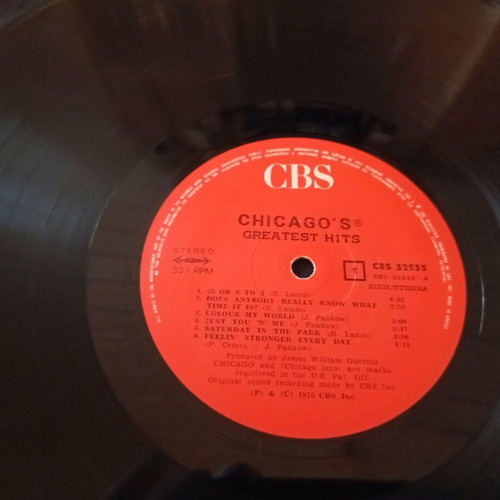 Chicago 2 LP best of rock vinyl