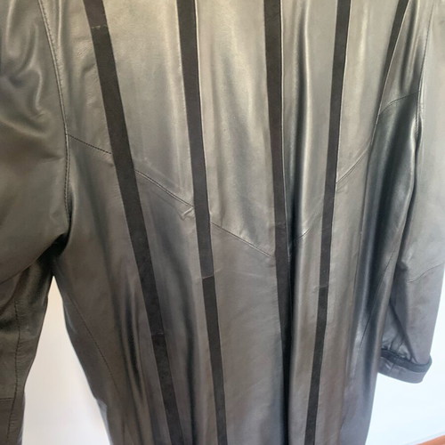 Leather coat like new, size L, black, from Constantinople
