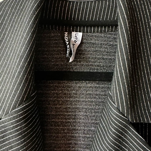 Nadia Rapti blazer new, size M, black with silver stripe and belt
