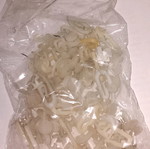 Curtain clips used, white