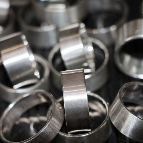 Sterling silver 925 rings new, pack of 8, matte finish
