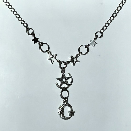 Witchy Starry Necklace stainless steel chain like new