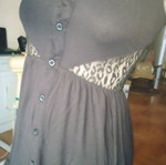 Summer mako blouse dress with strap and lace like new, black